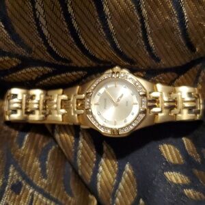 Gold Pulsar Crystal Bezel Watch